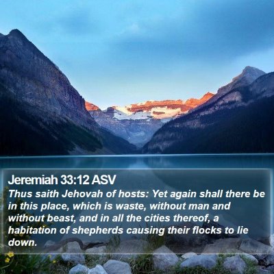 Jeremiah 33:12 ASV Bible Verse Image