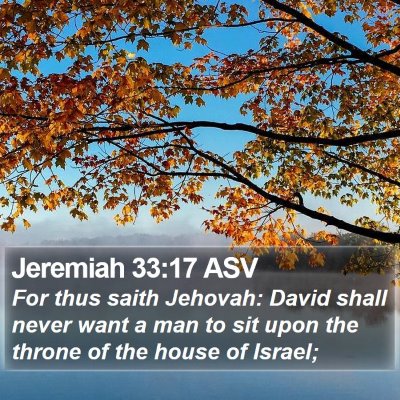 Jeremiah 33:17 ASV Bible Verse Image