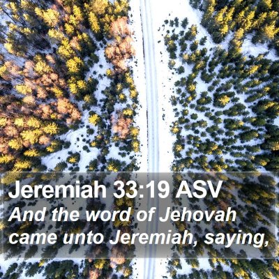 Jeremiah 33:19 ASV Bible Verse Image