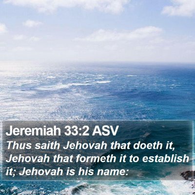 Jeremiah 33:2 ASV Bible Verse Image
