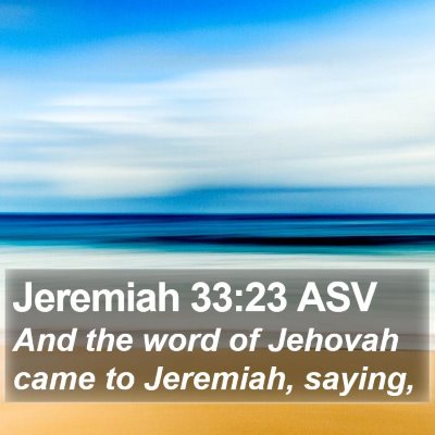 Jeremiah 33:23 ASV Bible Verse Image