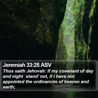 Jeremiah 33:25 ASV Bible Verse Image
