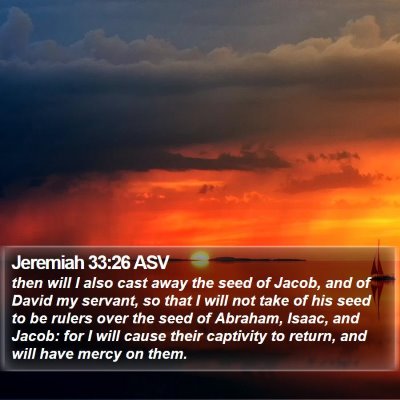 Jeremiah 33:26 ASV Bible Verse Image