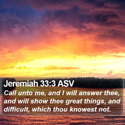 Jeremiah 33:3 ASV Bible Verse Image