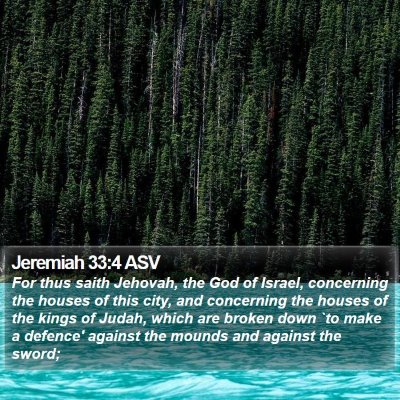 Jeremiah 33:4 ASV Bible Verse Image
