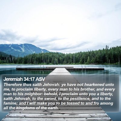 Jeremiah 34:17 ASV Bible Verse Image