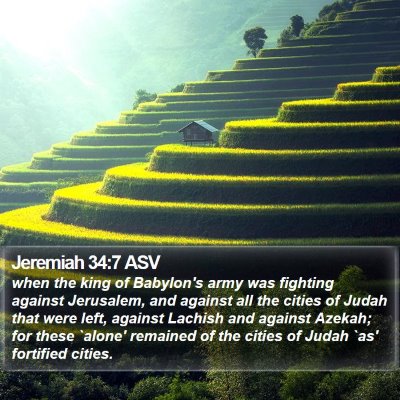 Jeremiah 34:7 ASV Bible Verse Image
