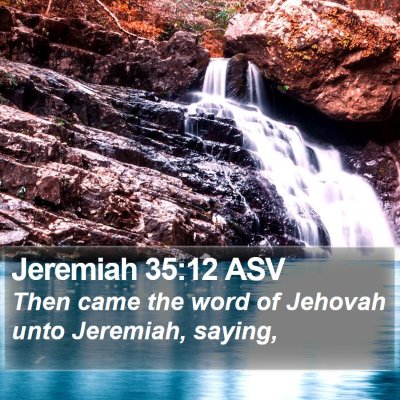 Jeremiah 35:12 ASV Bible Verse Image