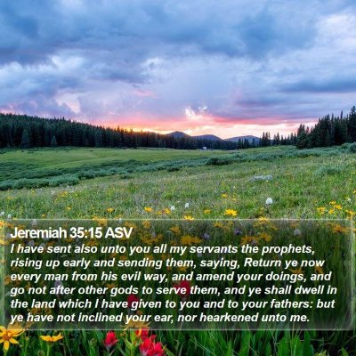 Jeremiah 35:15 ASV Bible Verse Image