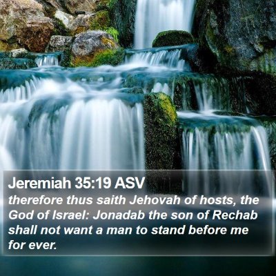 Jeremiah 35:19 ASV Bible Verse Image