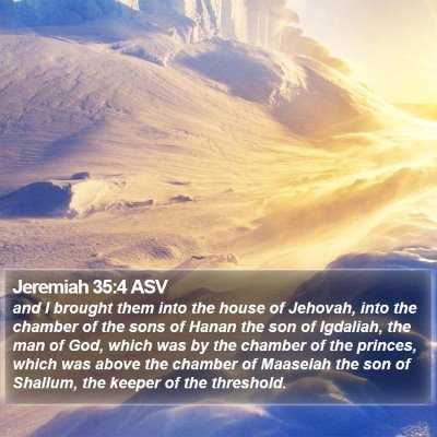 Jeremiah 35:4 ASV Bible Verse Image