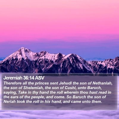 Jeremiah 36:14 ASV Bible Verse Image