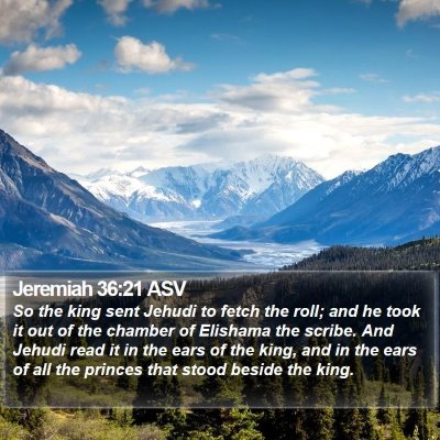 Jeremiah 36:21 ASV Bible Verse Image