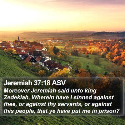Jeremiah 37:18 ASV Bible Verse Image