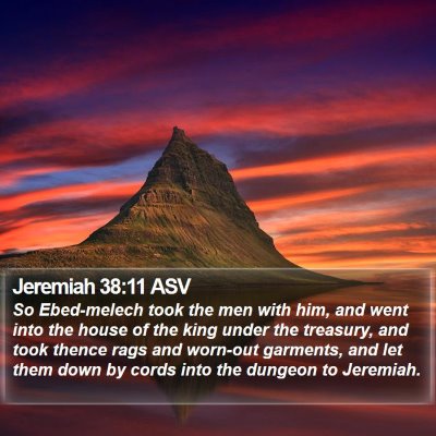 Jeremiah 38:11 ASV Bible Verse Image