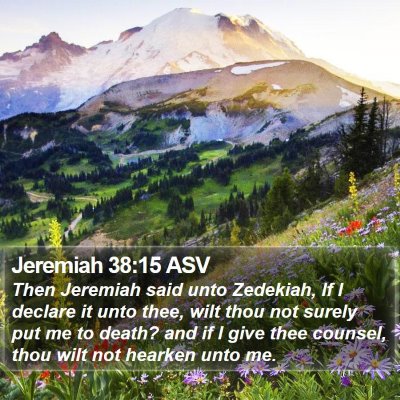 Jeremiah 38:15 ASV Bible Verse Image