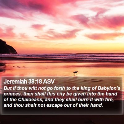 Jeremiah 38:18 ASV Bible Verse Image