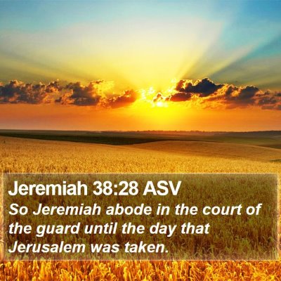 Jeremiah 38:28 ASV Bible Verse Image
