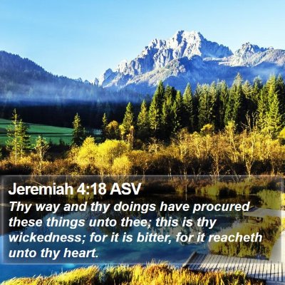 Jeremiah 4:18 ASV Bible Verse Image