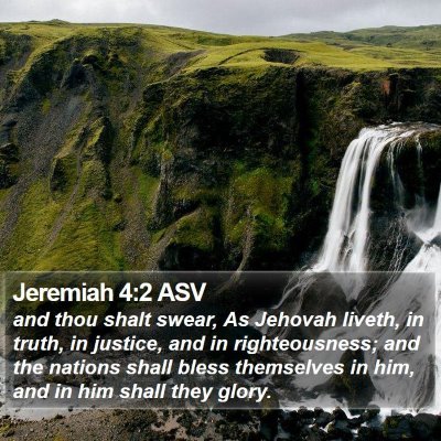 Jeremiah 4:2 ASV Bible Verse Image