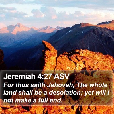 Jeremiah 4:27 ASV Bible Verse Image