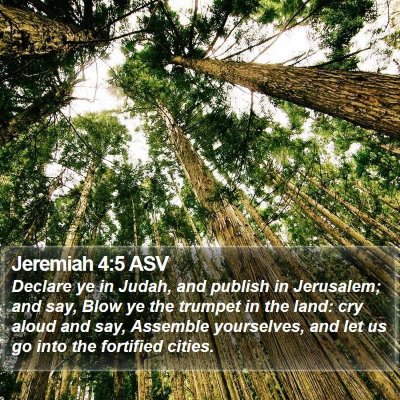 Jeremiah 4:5 ASV Bible Verse Image