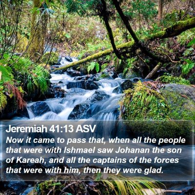 Jeremiah 41:13 ASV Bible Verse Image