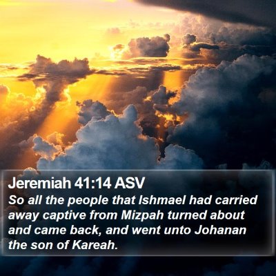Jeremiah 41:14 ASV Bible Verse Image