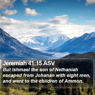 Jeremiah 41:15 ASV Bible Verse Image