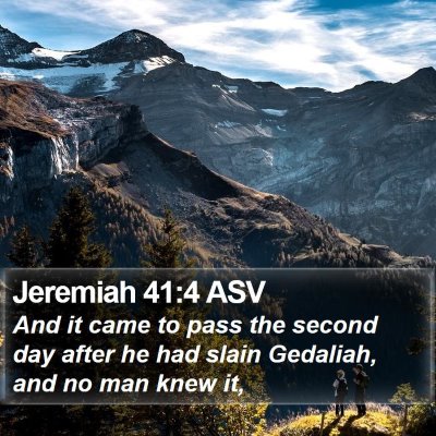 Jeremiah 41:4 ASV Bible Verse Image