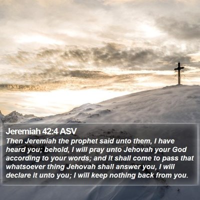 Jeremiah 42:4 ASV Bible Verse Image