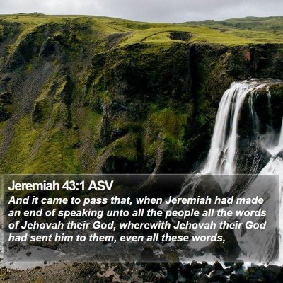 Jeremiah 43:1 ASV Bible Verse Image