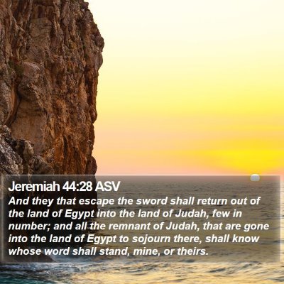 Jeremiah 44:28 ASV Bible Verse Image
