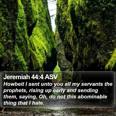Jeremiah 44:4 ASV Bible Verse Image