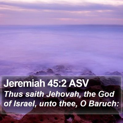 Jeremiah 45:2 ASV Bible Verse Image