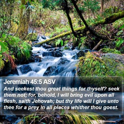 Jeremiah 45:5 ASV Bible Verse Image