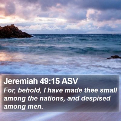 Jeremiah 49:15 ASV Bible Verse Image