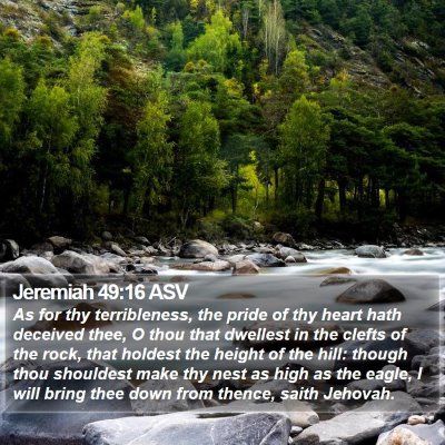 Jeremiah 49:16 ASV Bible Verse Image