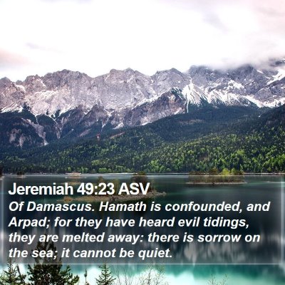 Jeremiah 49:23 ASV Bible Verse Image