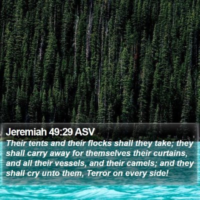 Jeremiah 49:29 ASV Bible Verse Image