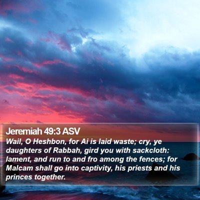 Jeremiah 49:3 ASV Bible Verse Image