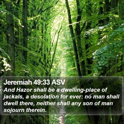 Jeremiah 49:33 ASV Bible Verse Image