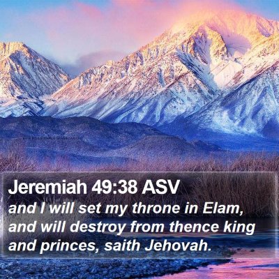Jeremiah 49:38 ASV Bible Verse Image