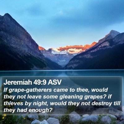 Jeremiah 49:9 ASV Bible Verse Image