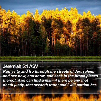 Jeremiah 5:1 ASV Bible Verse Image