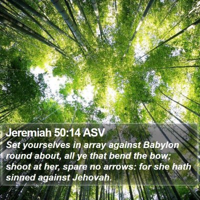 Jeremiah 50:14 ASV Bible Verse Image