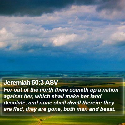 Jeremiah 50:3 ASV Bible Verse Image
