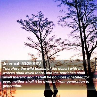 Jeremiah 50:39 ASV Bible Verse Image