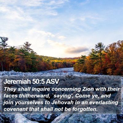 Jeremiah 50:5 ASV Bible Verse Image
