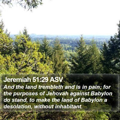 Jeremiah 51:29 ASV Bible Verse Image